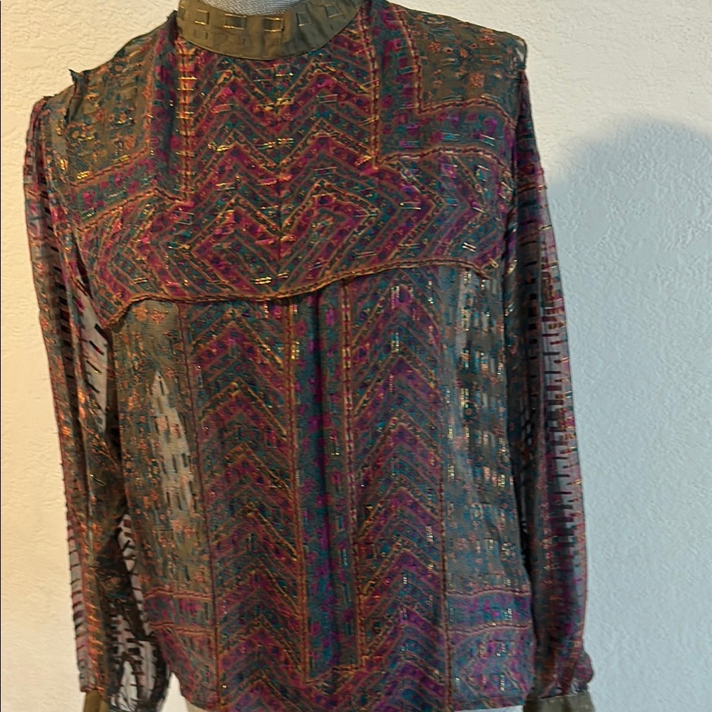 The silk Farm,Multicolor Patterned Women's Top
